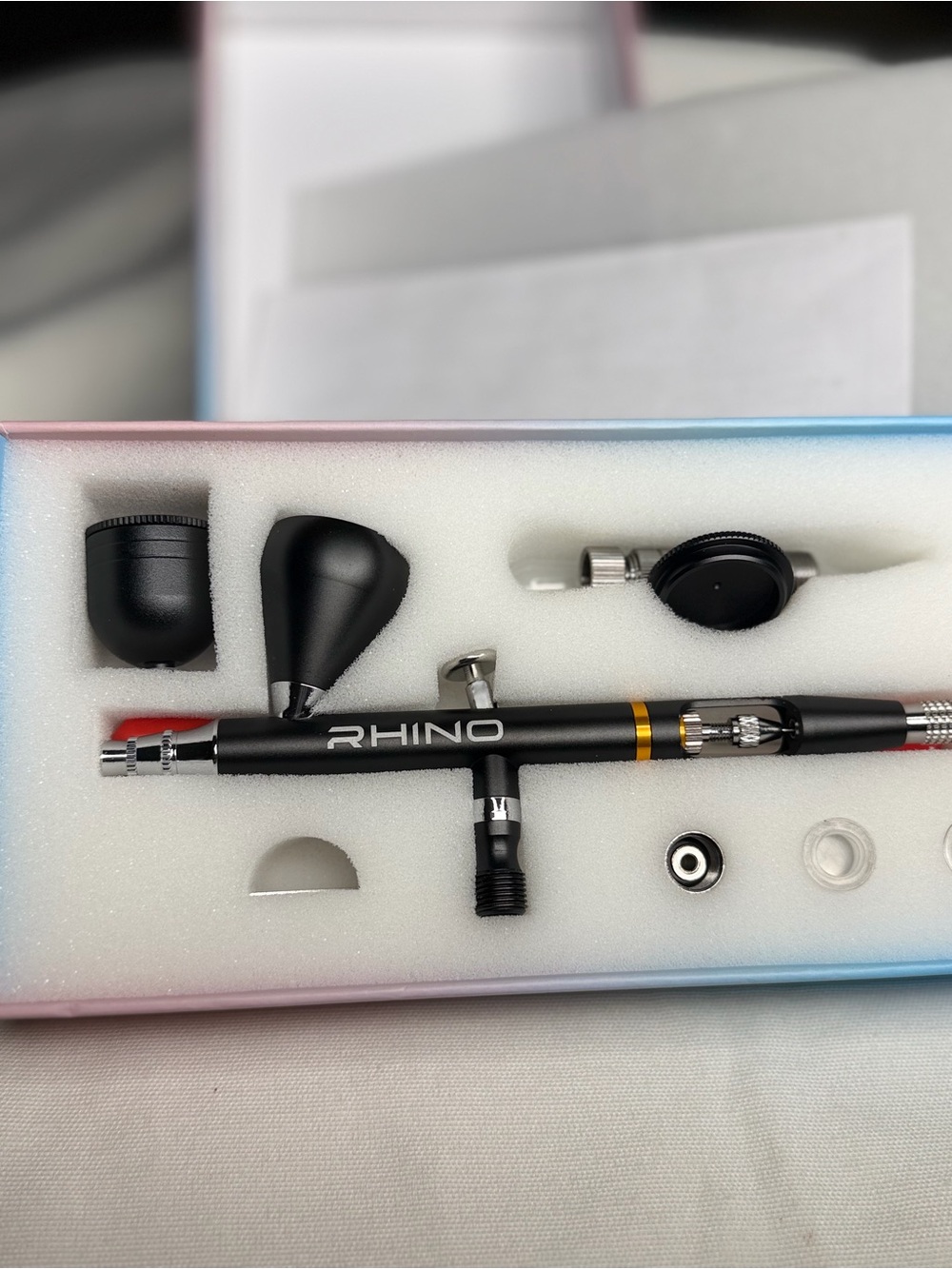 RHINO Black Dual-Action Airbrush Tool for Home Art Painting